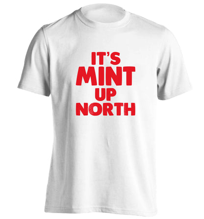 It's mint up North adults unisex white Tshirt 2XL