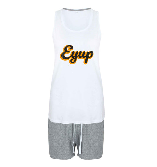 Eyup size XL women's pyjama shorts set in pink 