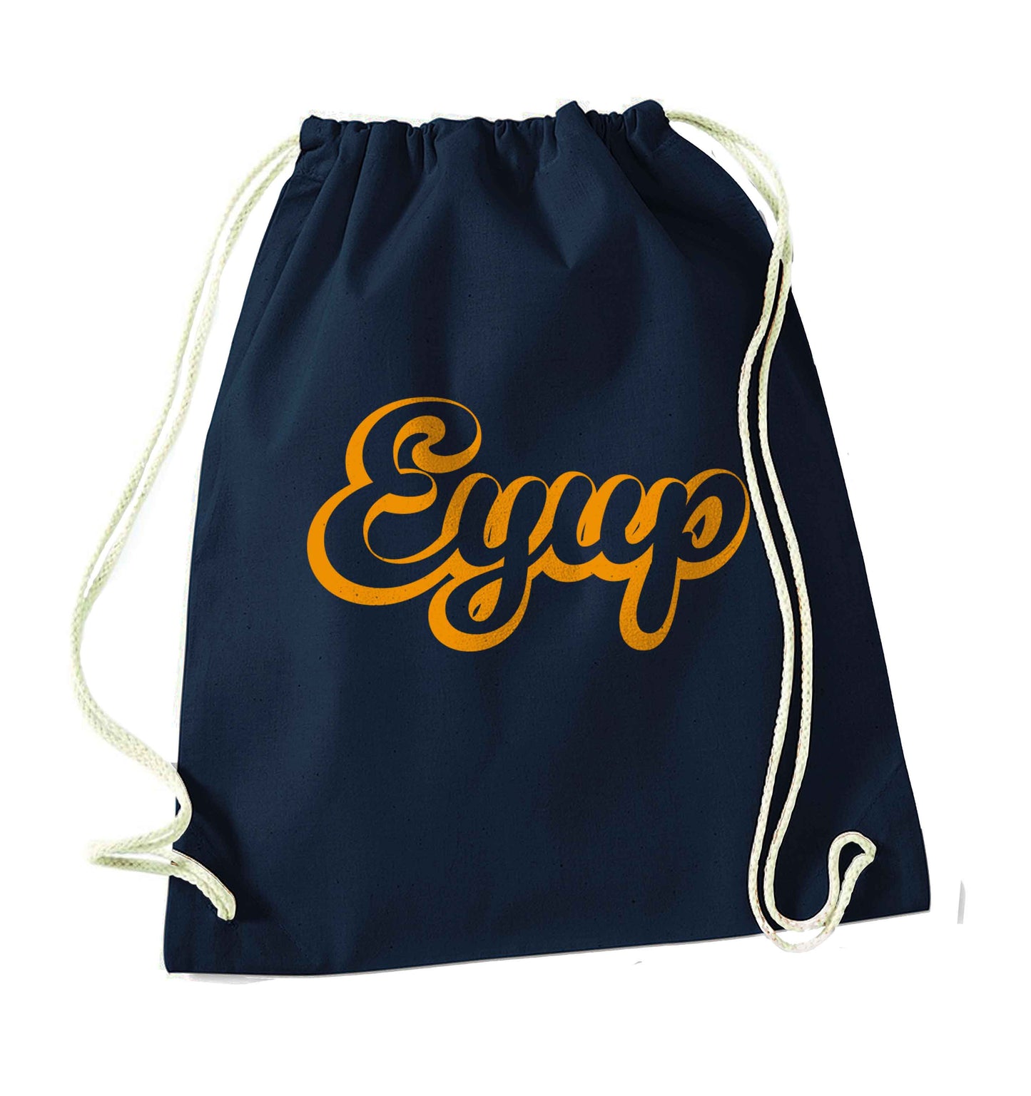 Eyup navy drawstring bag