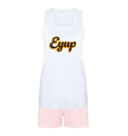 Eyup size XL women's pyjama shorts set in pink 