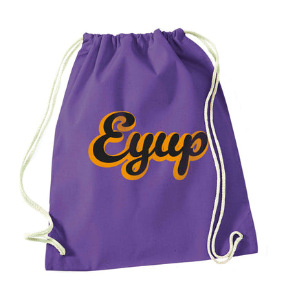 Eyup purple drawstring bag