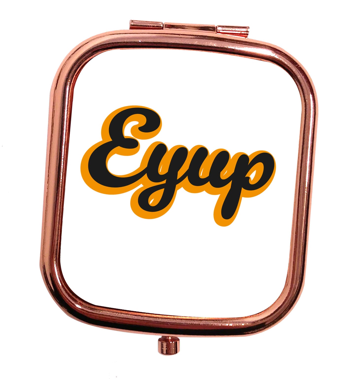 Eyup rose gold square pocket mirror