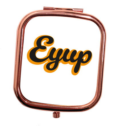 Eyup rose gold square pocket mirror