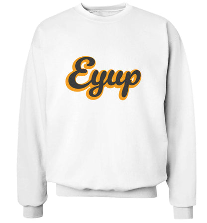 Eyup adult's unisex white sweater 2XL