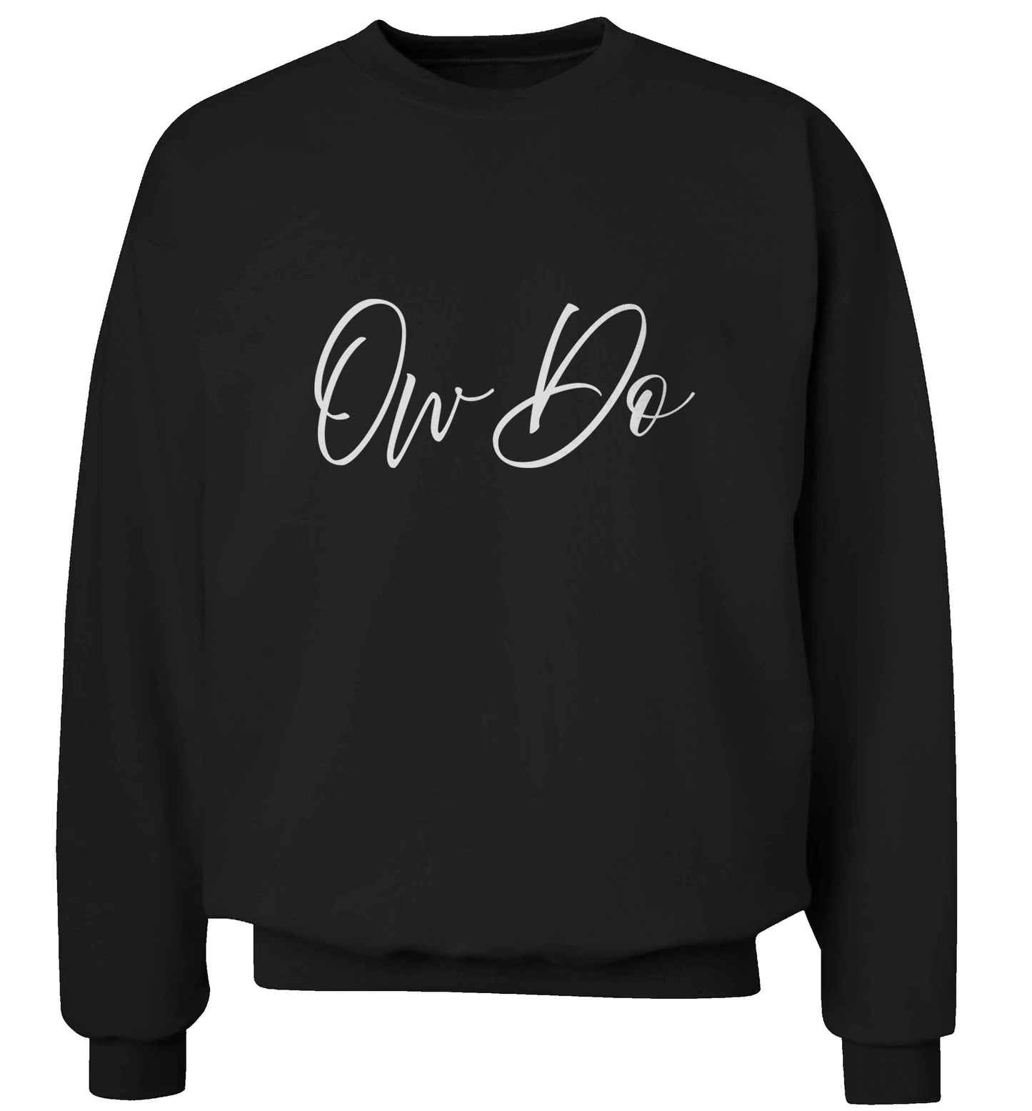 Ow do adult's unisex black sweater 2XL