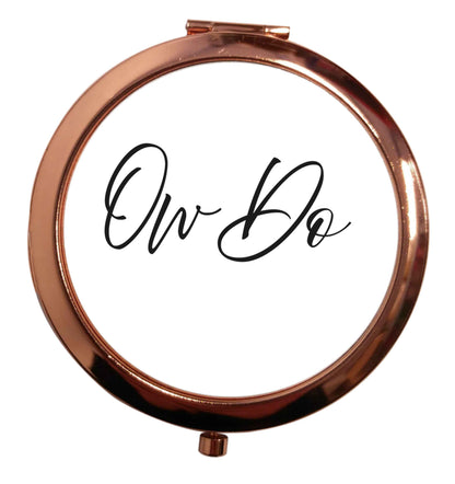 Ow do rose gold circle pocket mirror