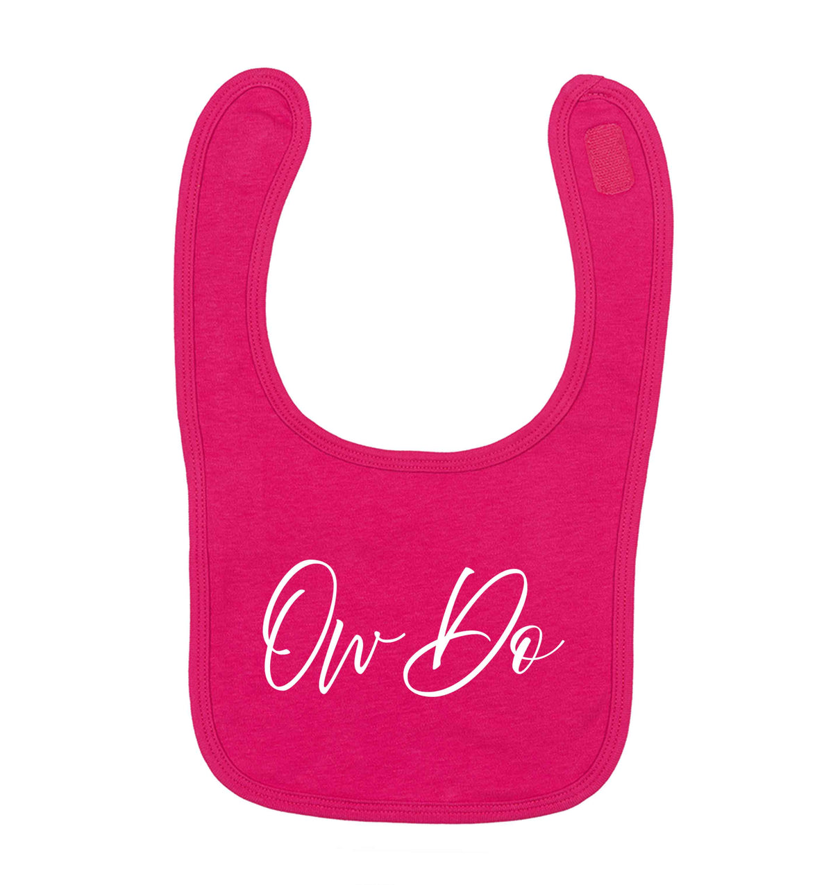 Ow do dark pink baby bib