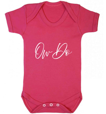 Ow do baby vest dark pink 18-24 months