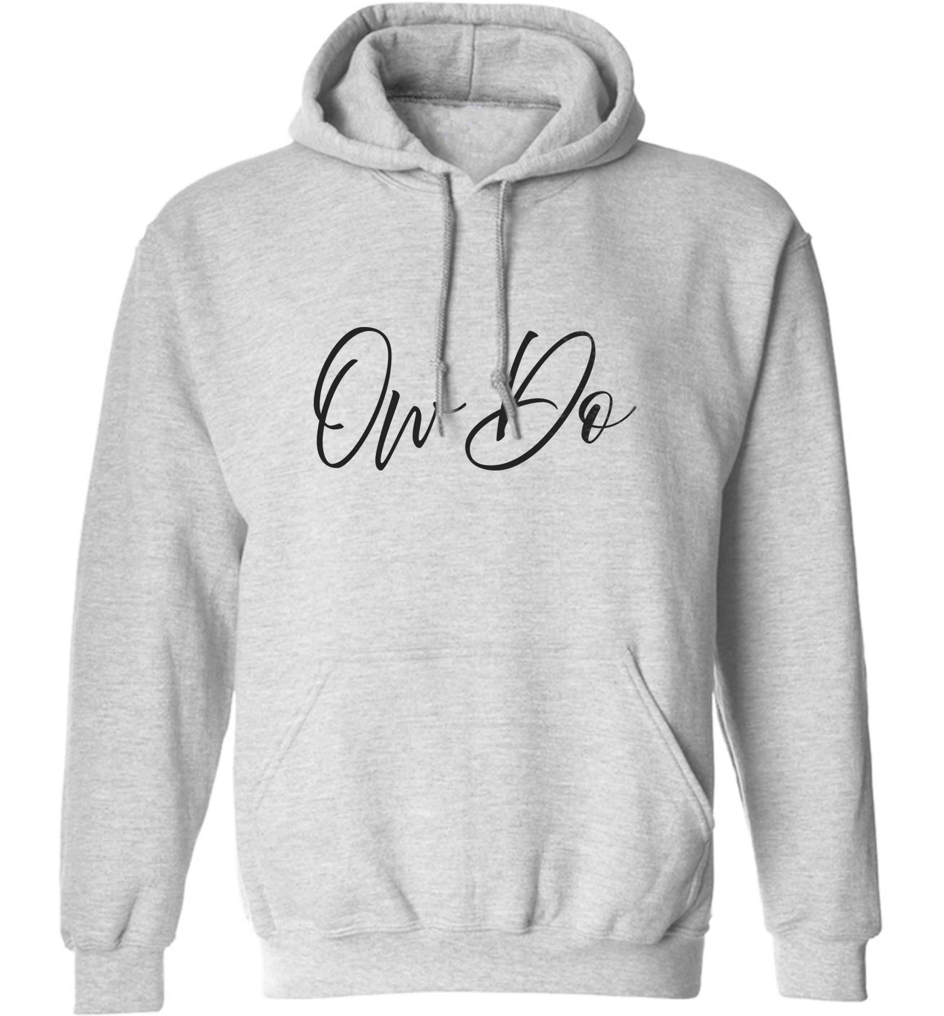 Ow do adults unisex grey hoodie 2XL