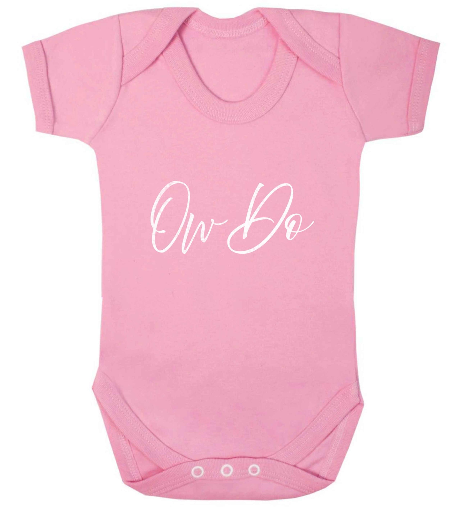 Ow do baby vest pale pink 18-24 months