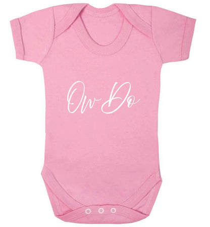 Ow do baby vest pale pink 18-24 months