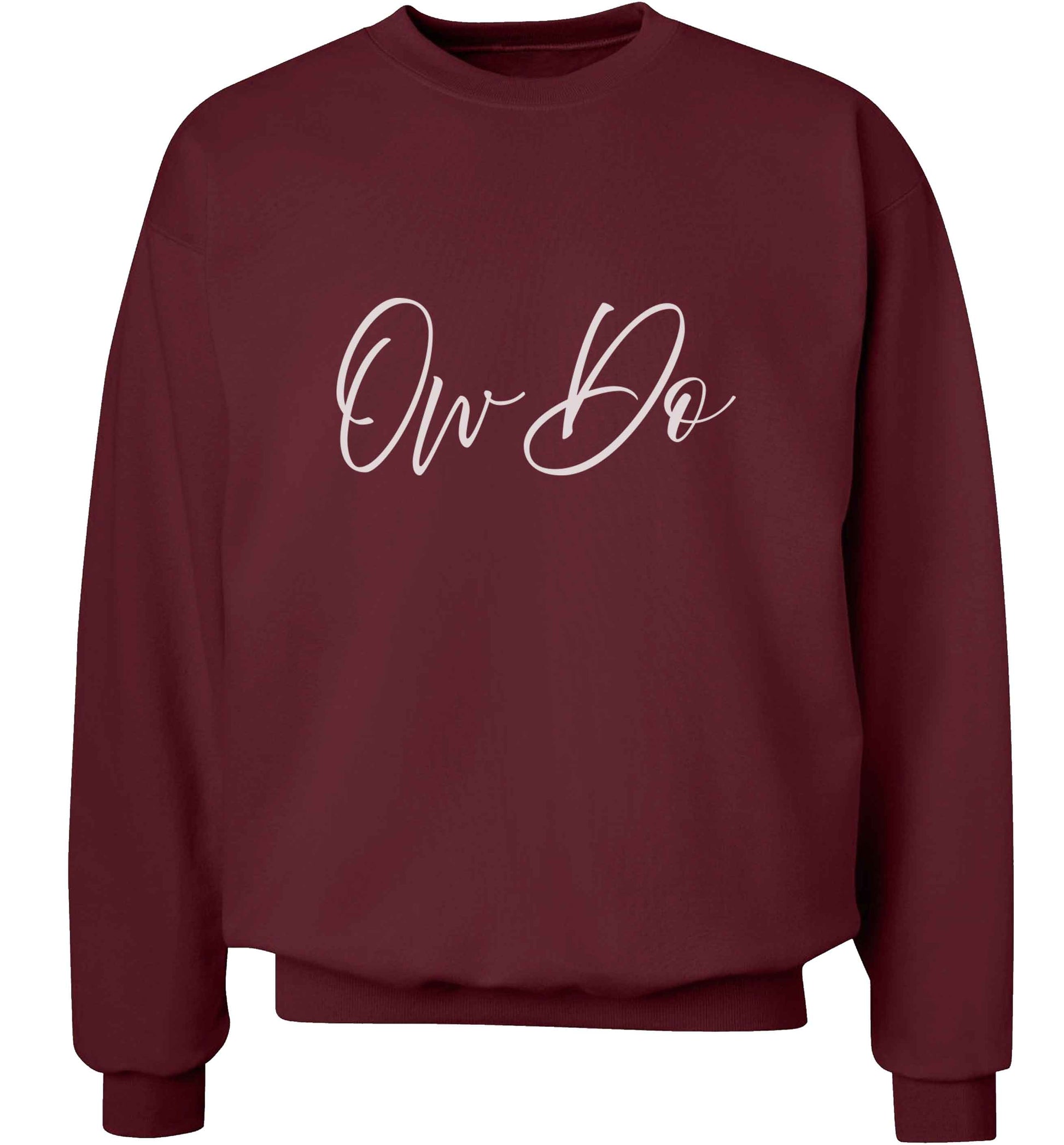 Ow do adult's unisex maroon sweater 2XL