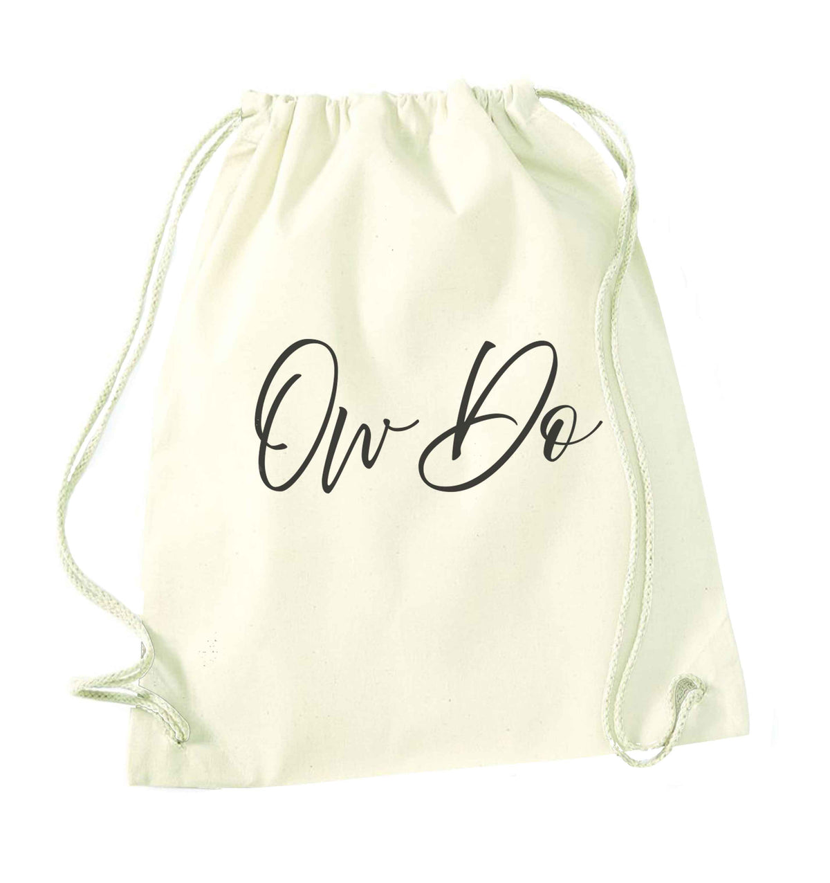Ow do natural drawstring bag