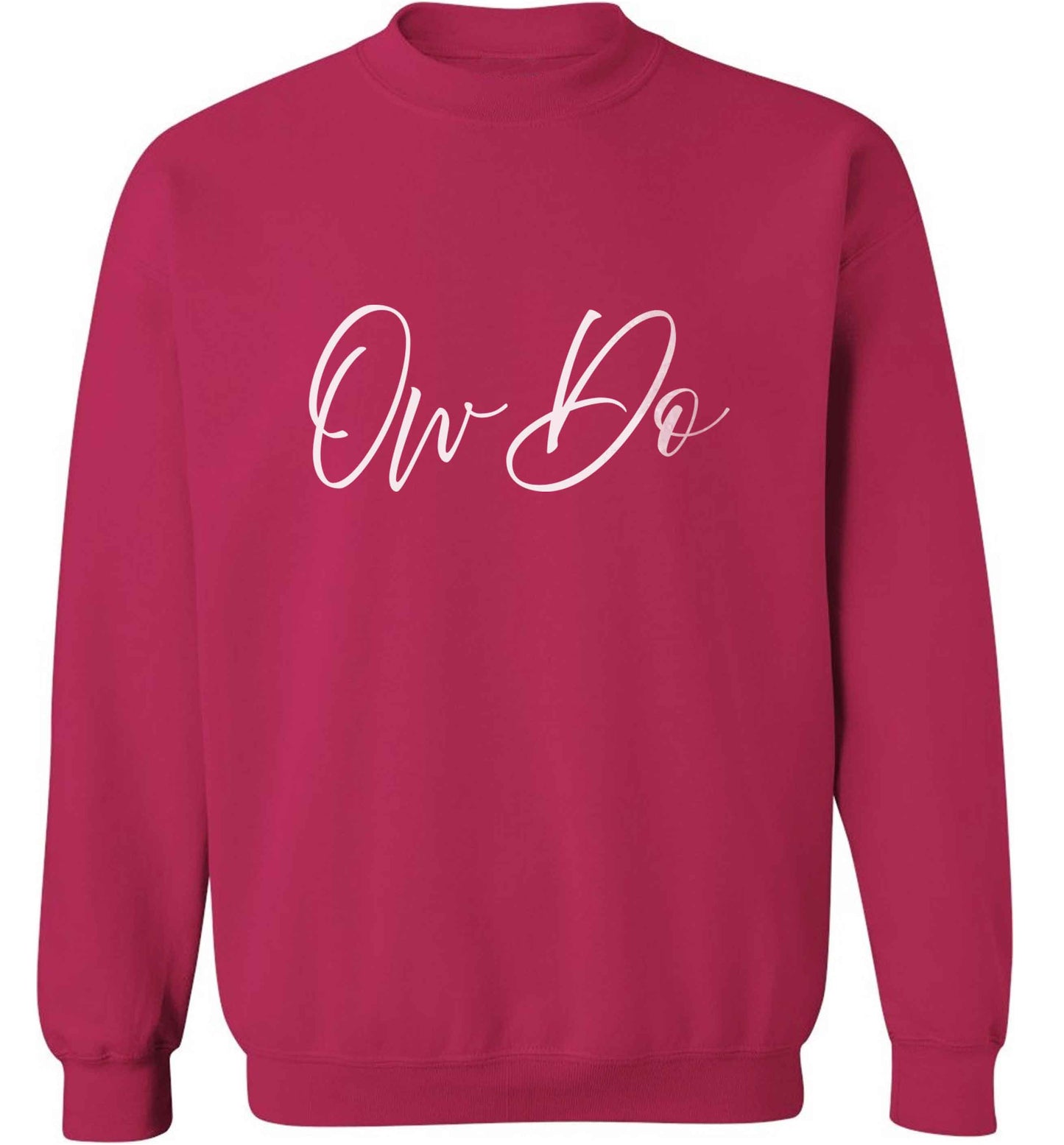 Ow do adult's unisex pink sweater 2XL