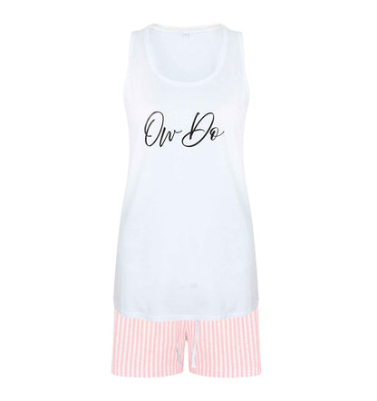 Ow do size XL women's pyjama shorts set in pink 