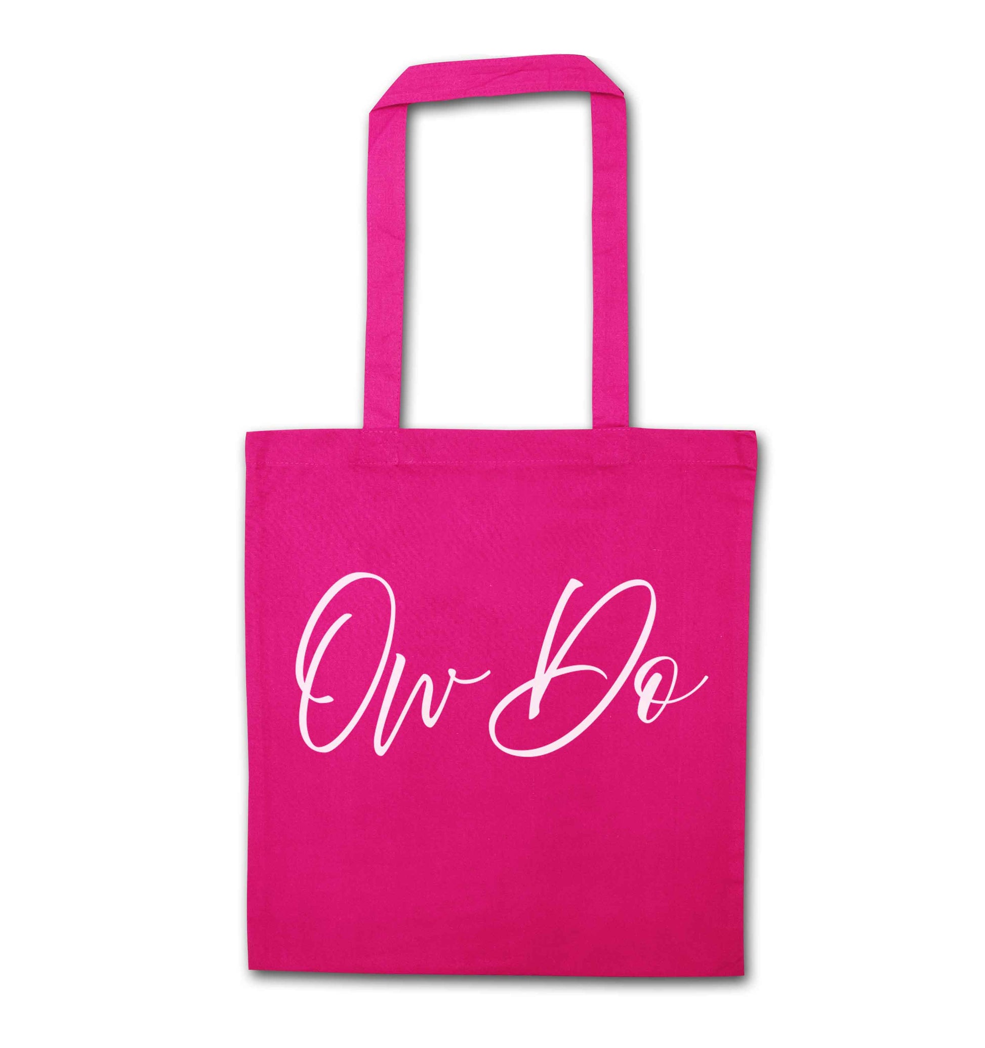 Ow do pink tote bag