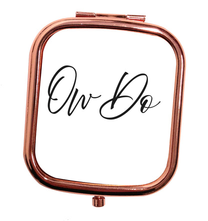 Ow do rose gold square pocket mirror