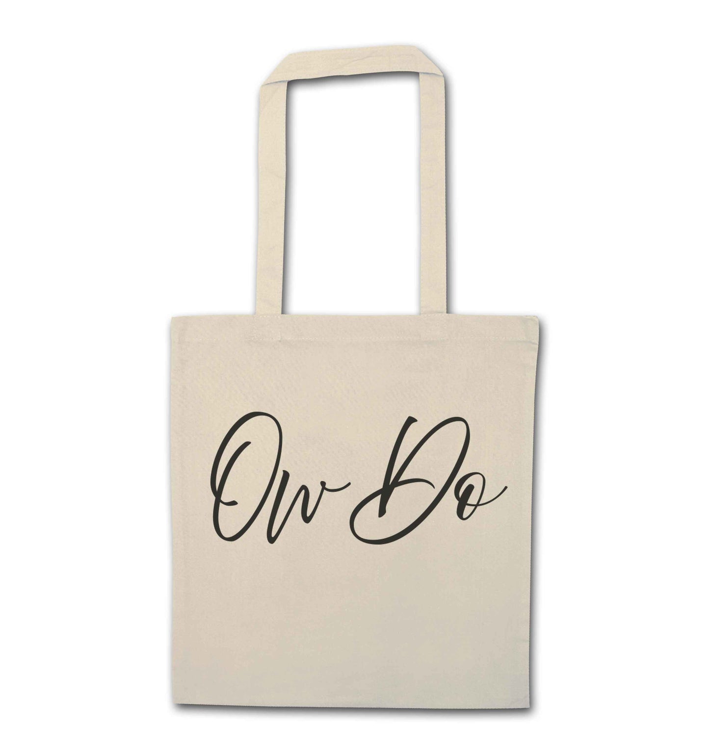 Ow do natural tote bag