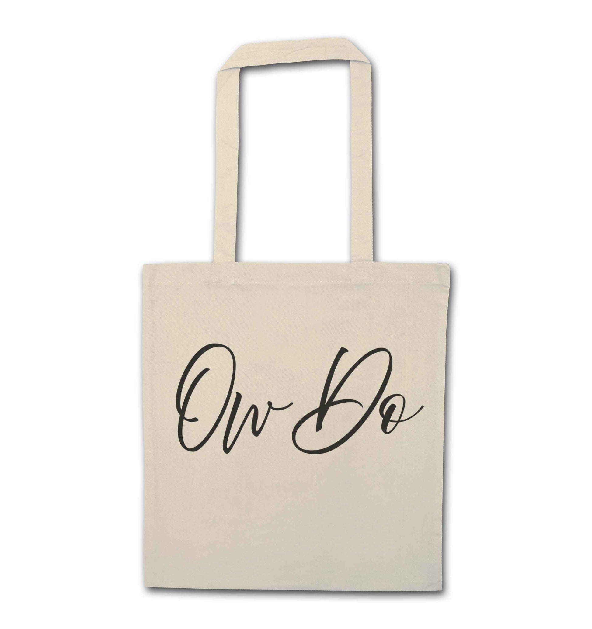 Ow do natural tote bag