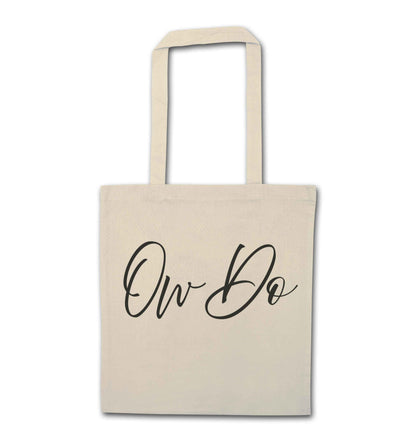 Ow do natural tote bag