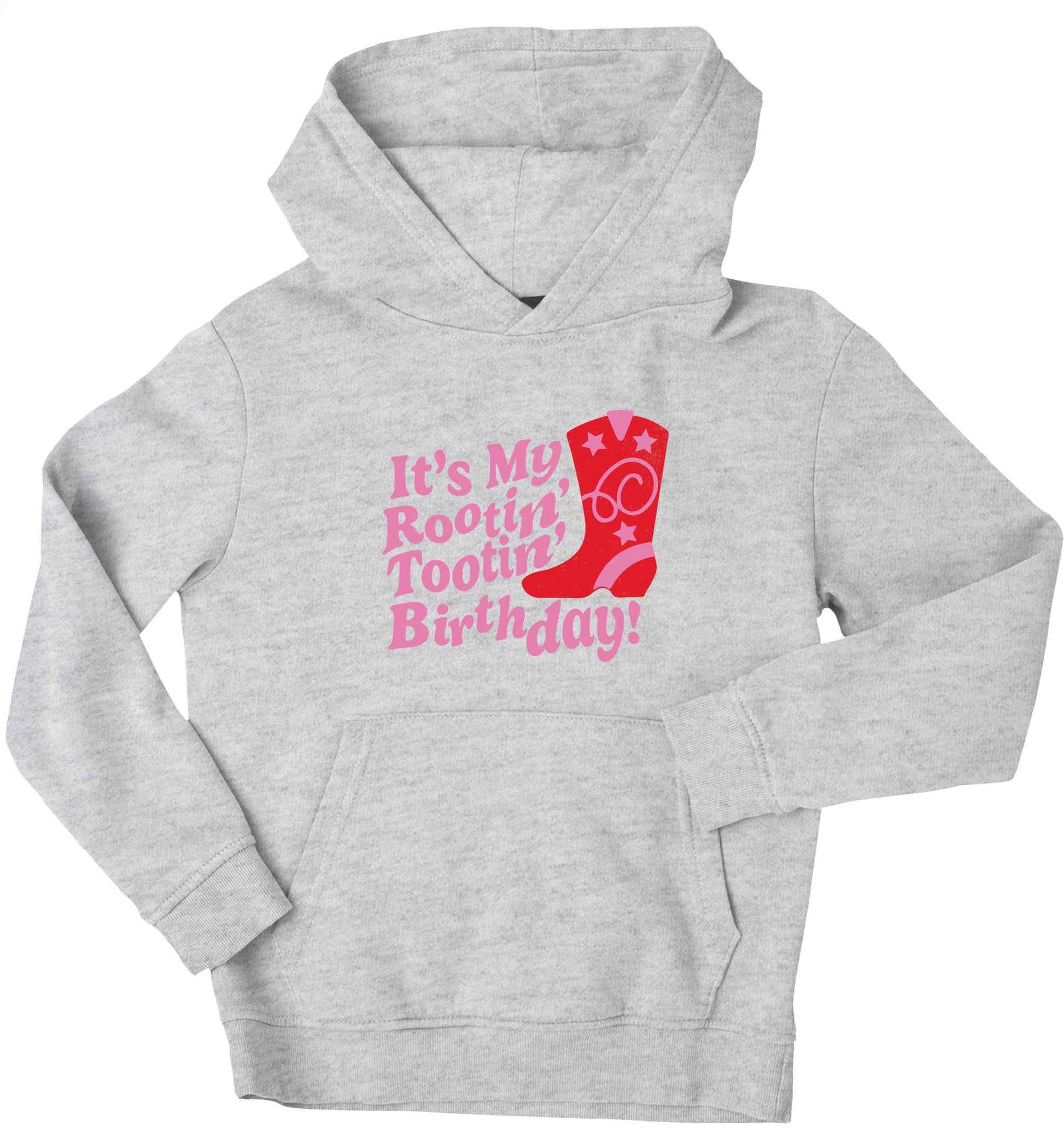 It's my rootin' tootin' birthday! children's grey hoodie 12-13 Years