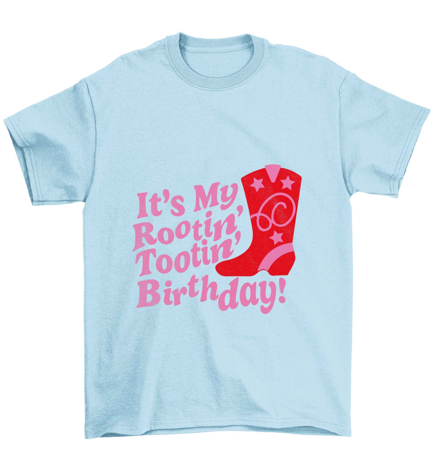 It's my rootin' tootin' birthday! Children's light blue Tshirt 12-13 Years