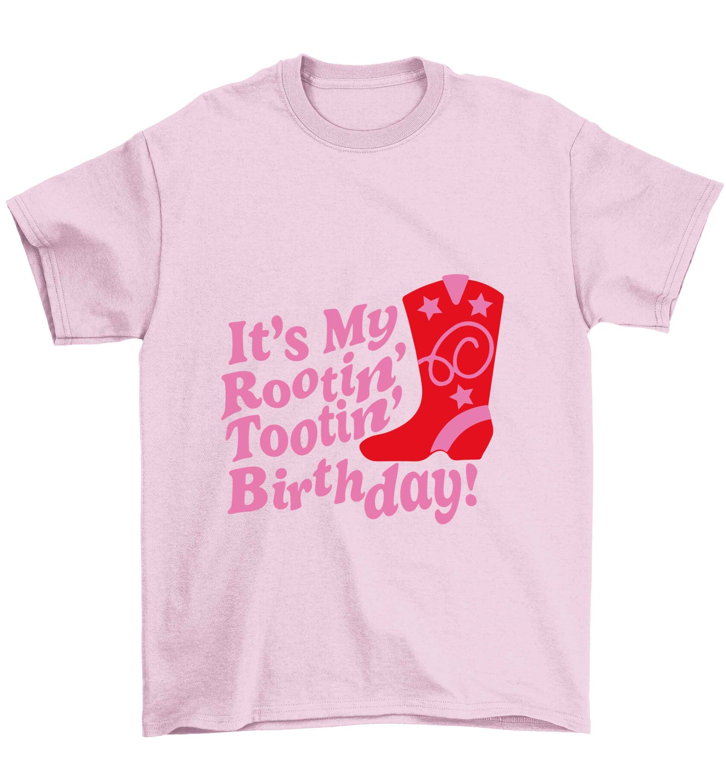 It's my rootin' tootin' birthday! Children's light pink Tshirt 12-13 Years