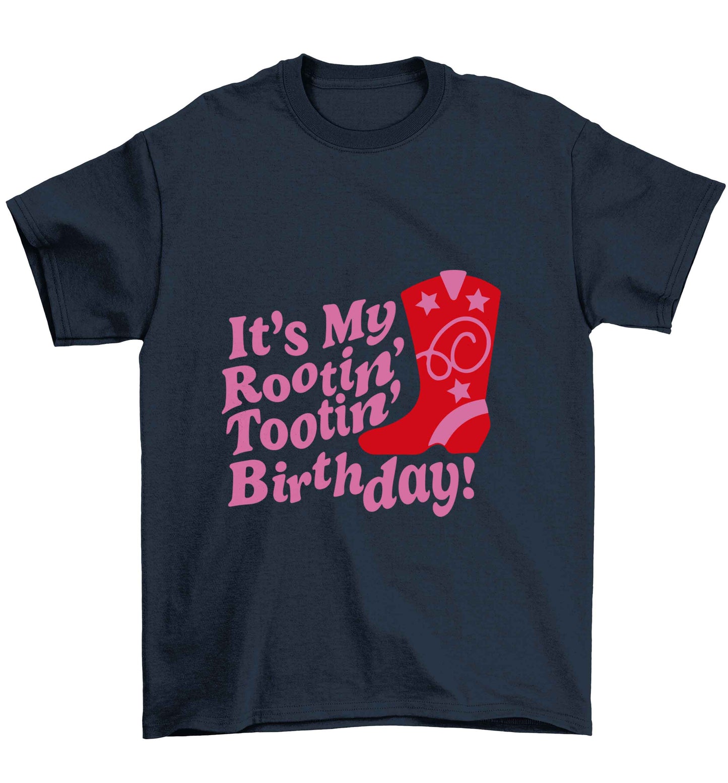 It's my rootin' tootin' birthday! Children's navy Tshirt 12-13 Years