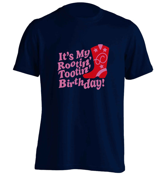 It's my rootin' tootin' birthday! adults unisex navy Tshirt 2XL