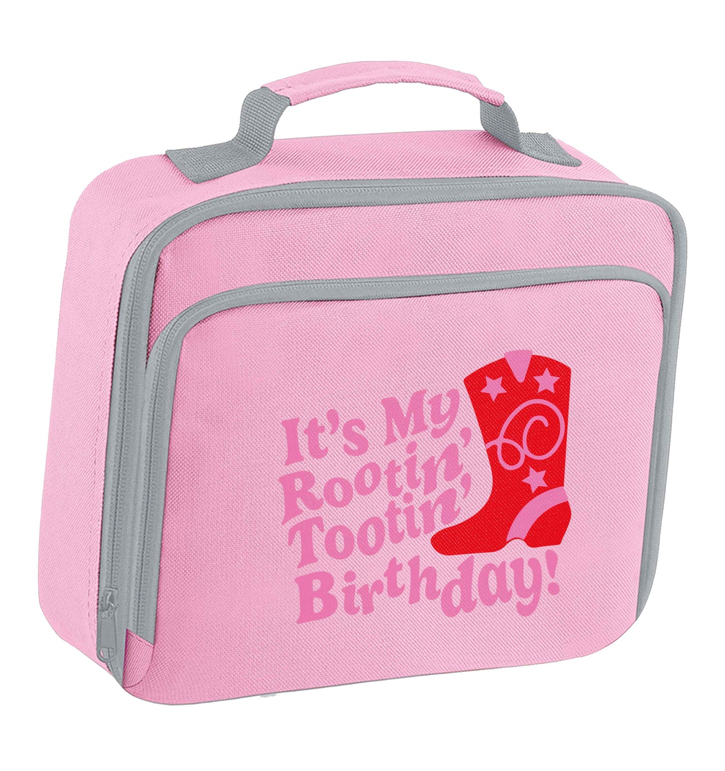 It's my rootin' tootin' birthday! insulated pink lunch bag cooler