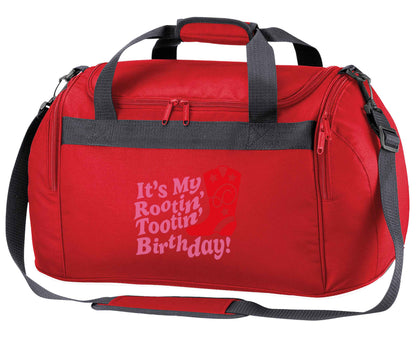 It's my rootin' tootin' birthday! red holdall / duffel bag
