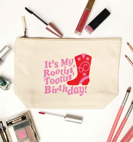 It's my rootin' tootin' birthday! natural makeup bag