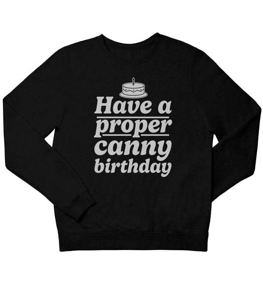 Have a proper canny birthday children's black sweater 12-13 Years