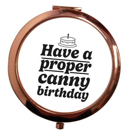 Have a proper canny birthday rose gold circle pocket mirror