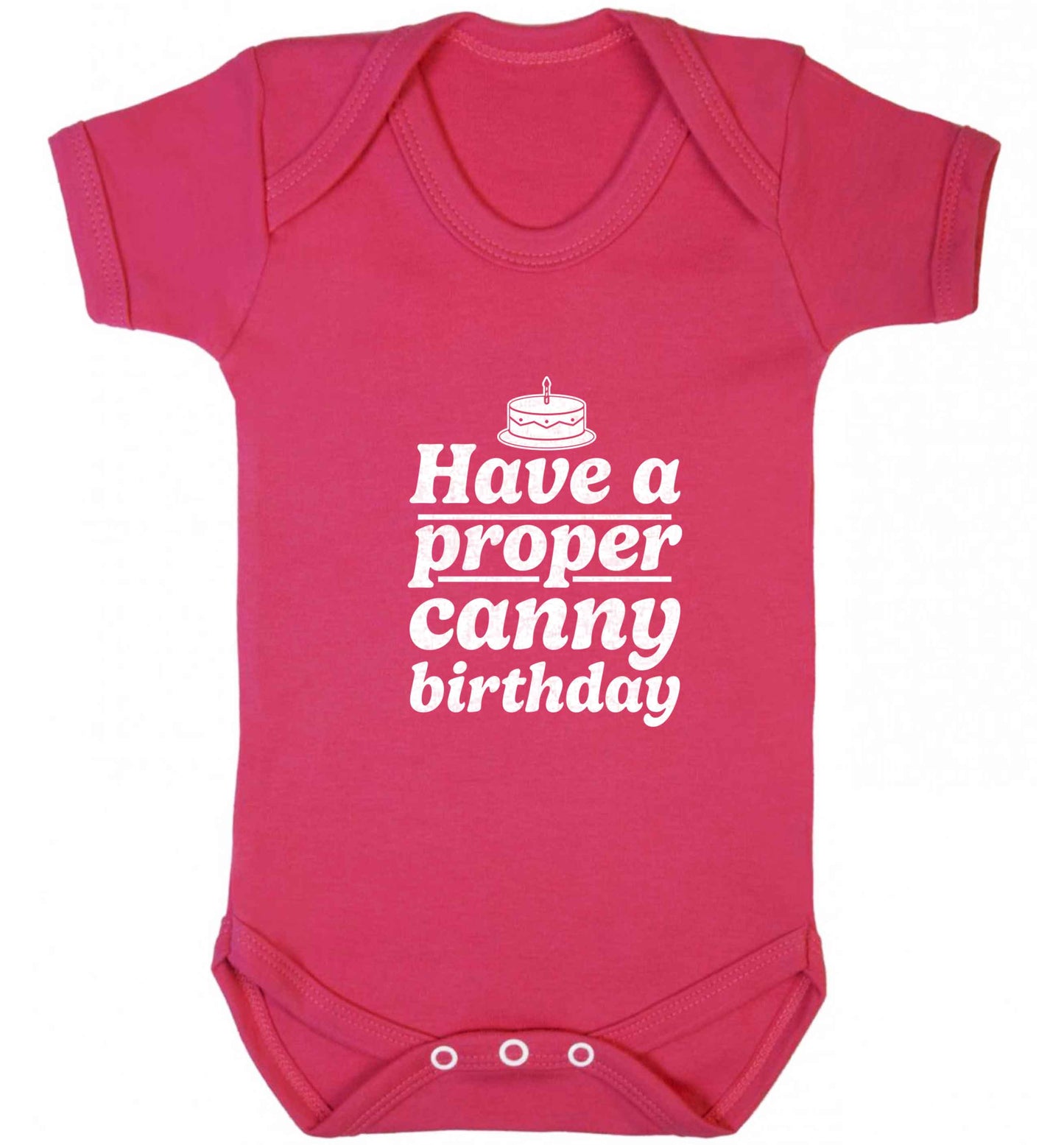 Have a proper canny birthday baby vest dark pink 18-24 months
