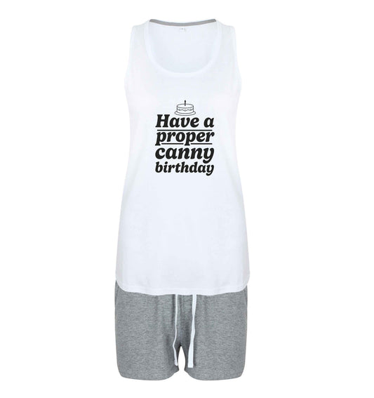 Have a proper canny birthday size XL women's pyjama shorts set in pink 
