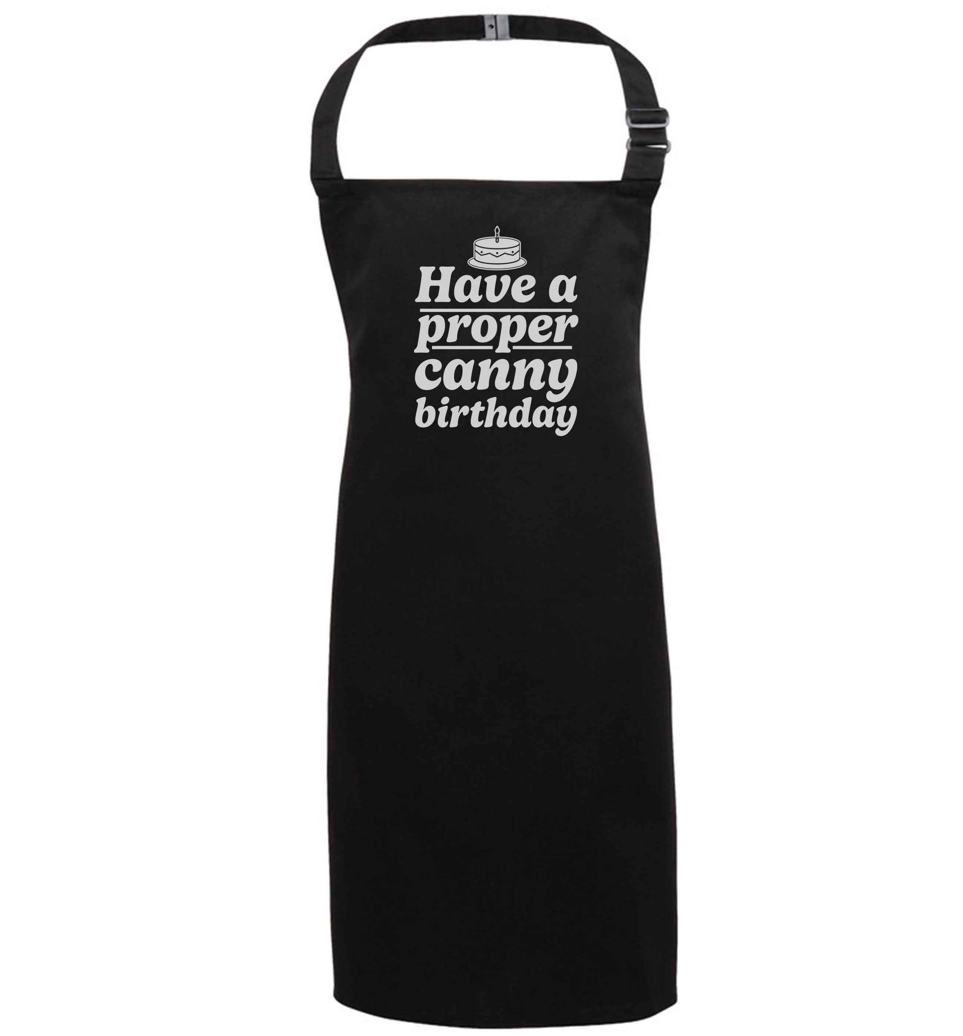 Have a proper canny birthday black apron 7-10 years