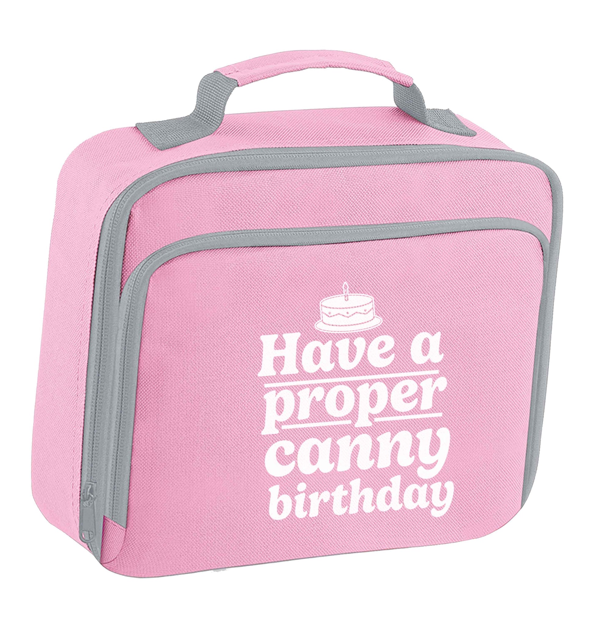 Have a proper canny birthday insulated pink lunch bag cooler
