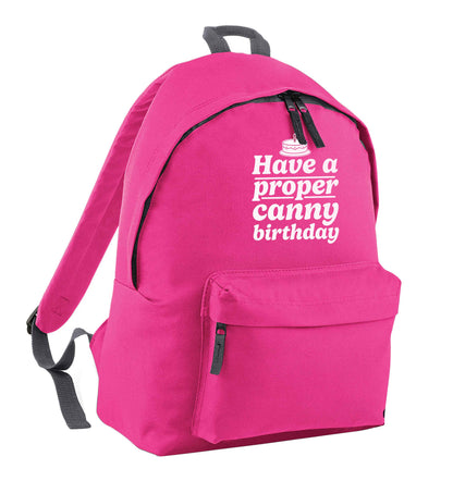 Have a proper canny birthday pink adults backpack