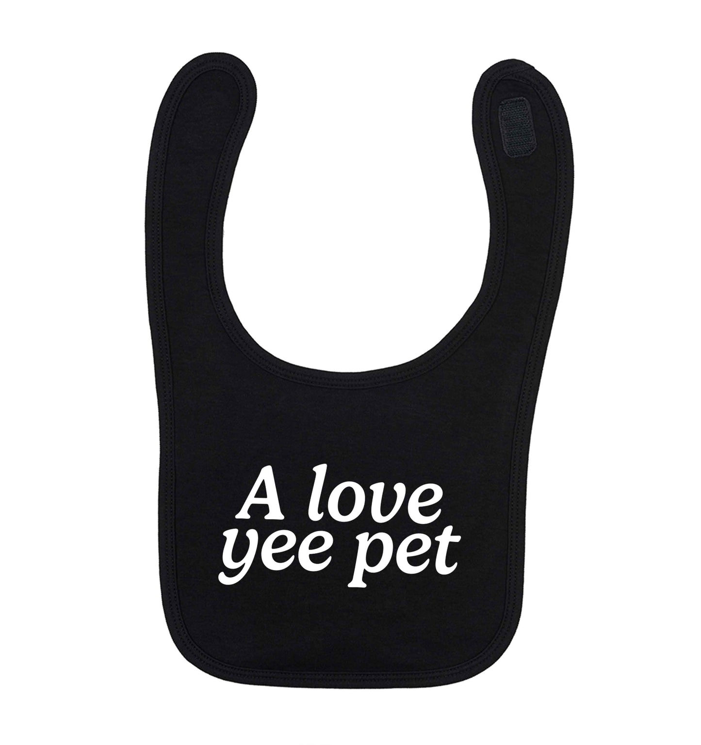 A love yee pet black baby bib