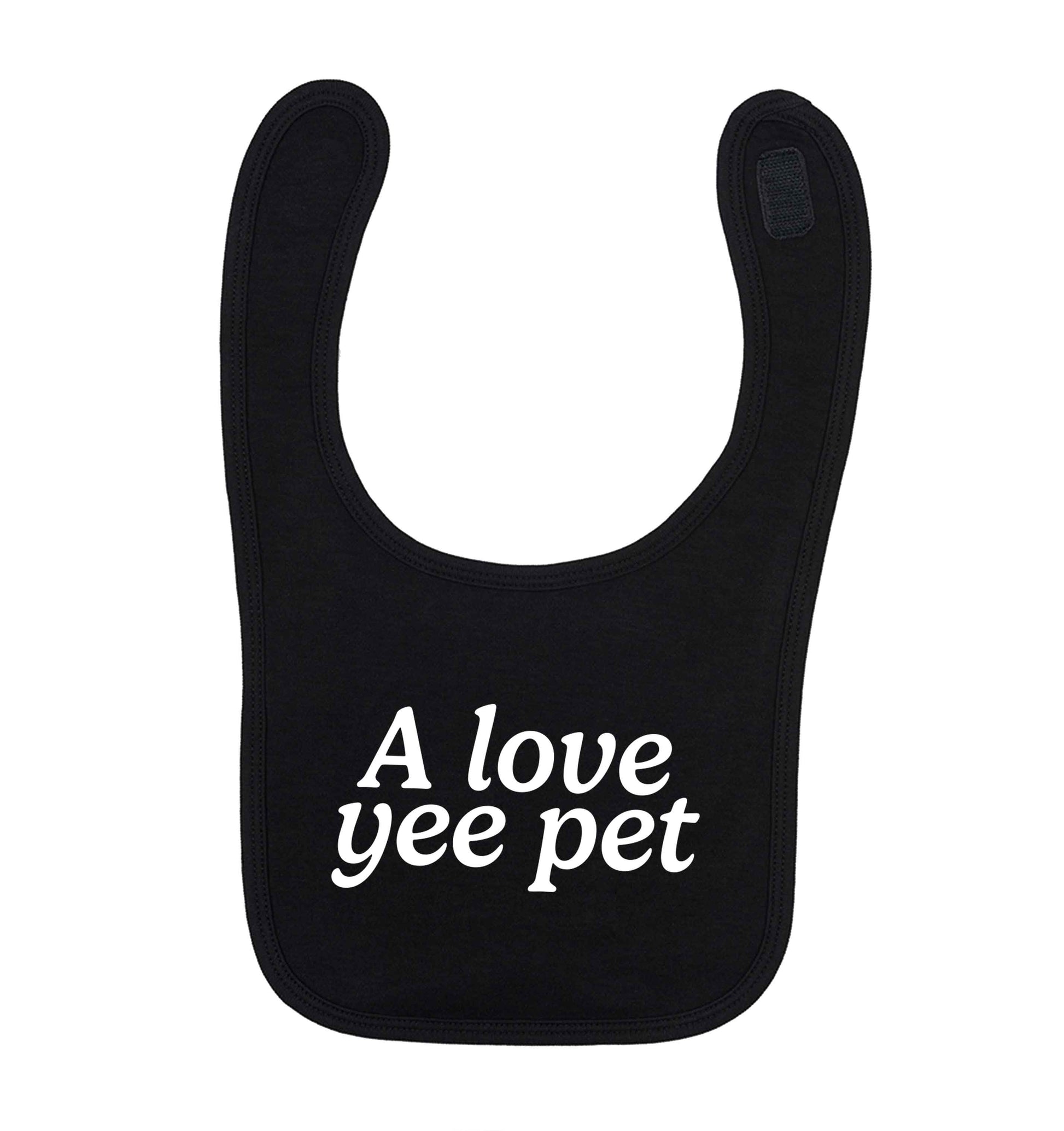 A love yee pet black baby bib