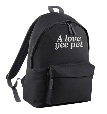 A love yee pet black children's backpack