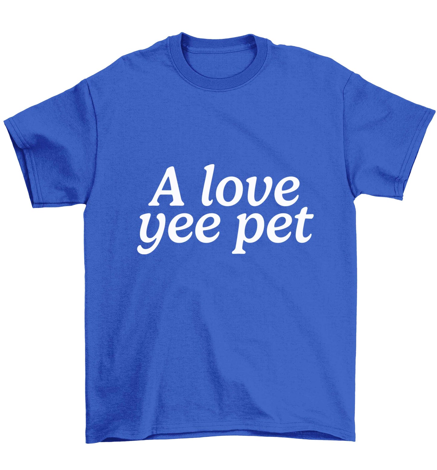 A love yee pet Children's blue Tshirt 12-13 Years