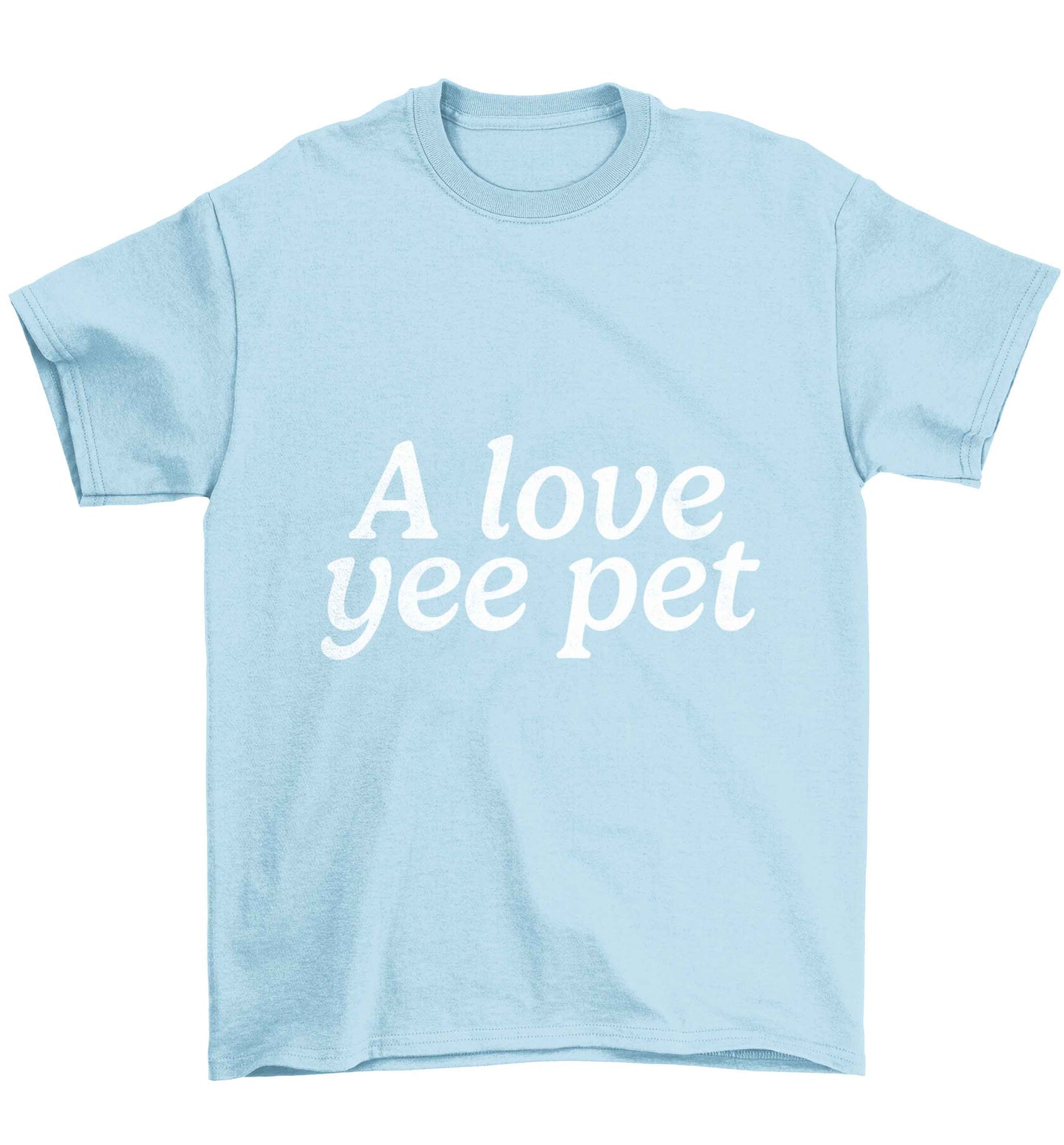 A love yee pet Children's light blue Tshirt 12-13 Years