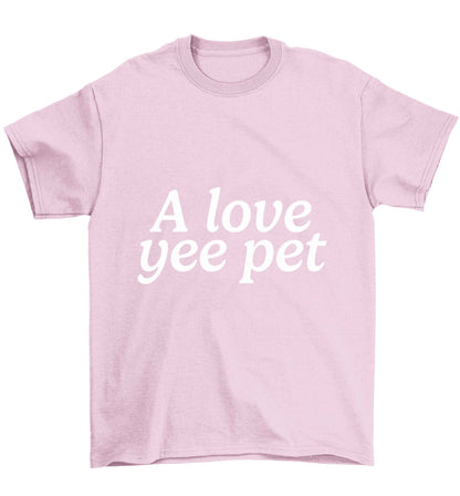 A love yee pet Children's light pink Tshirt 12-13 Years