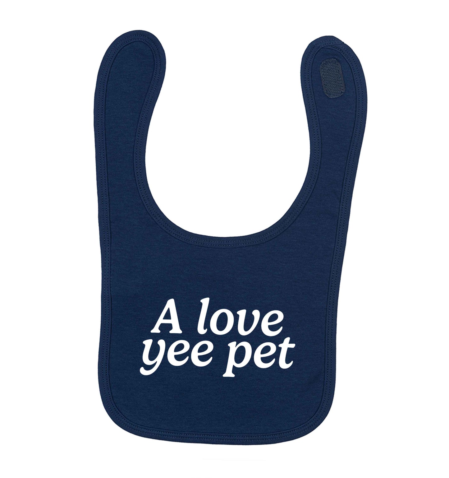 A love yee pet navy baby bib