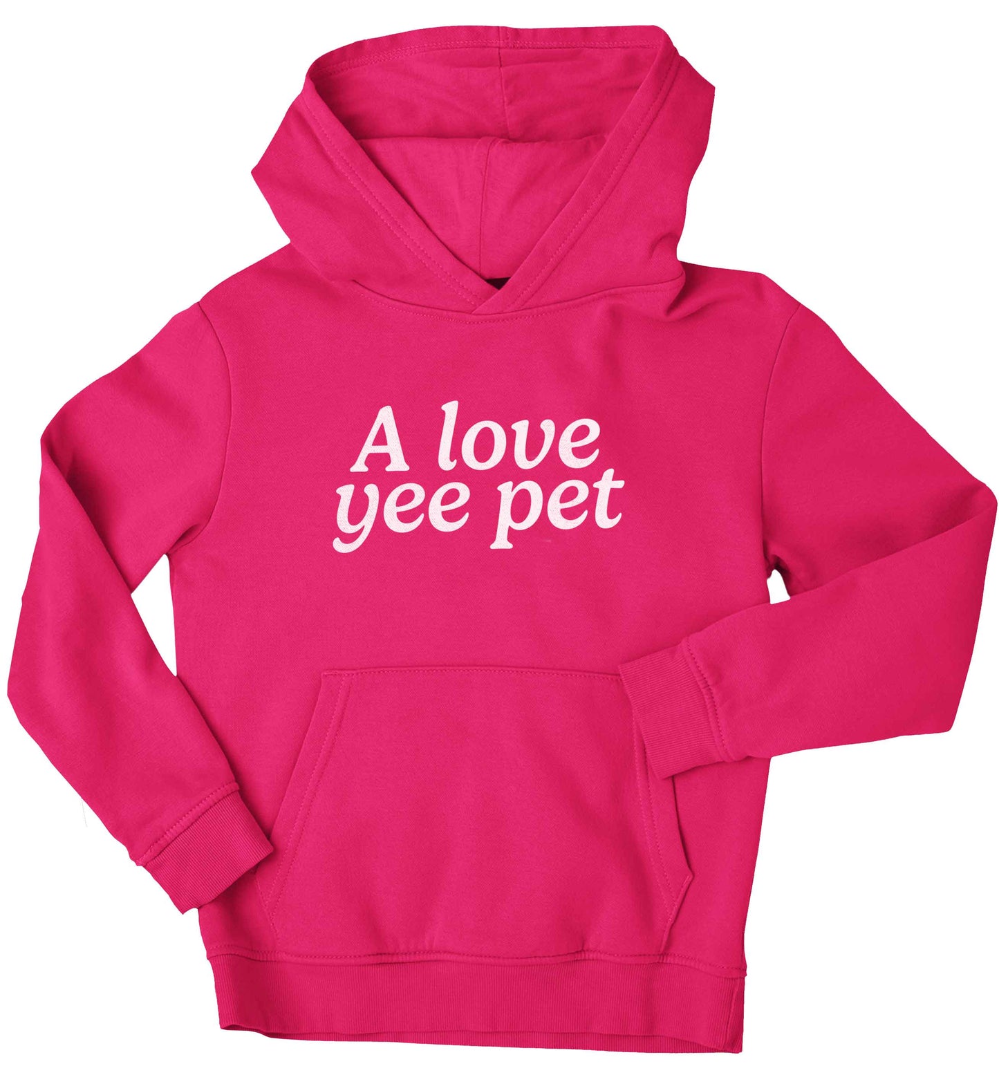 A love yee pet children's pink hoodie 12-13 Years