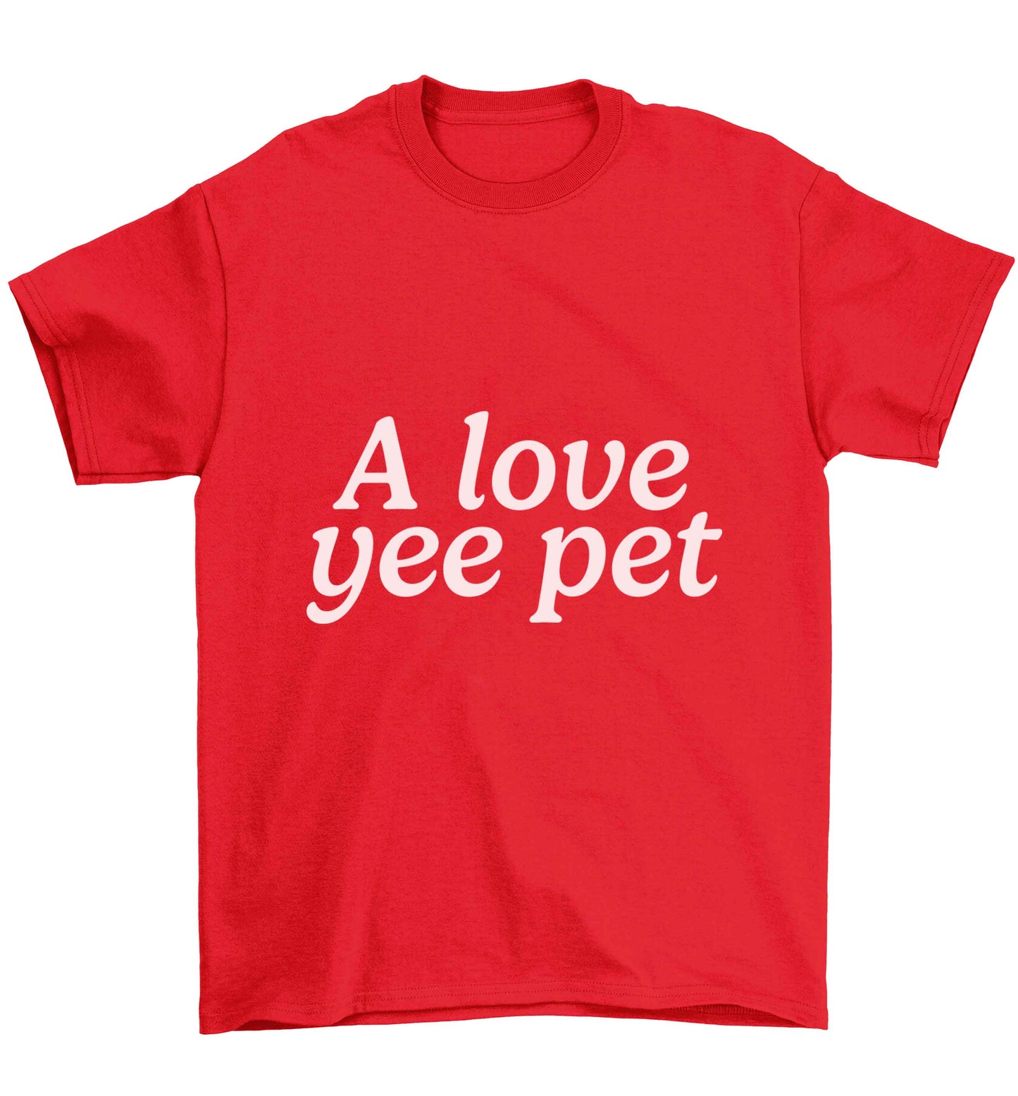 A love yee pet Children's red Tshirt 12-13 Years