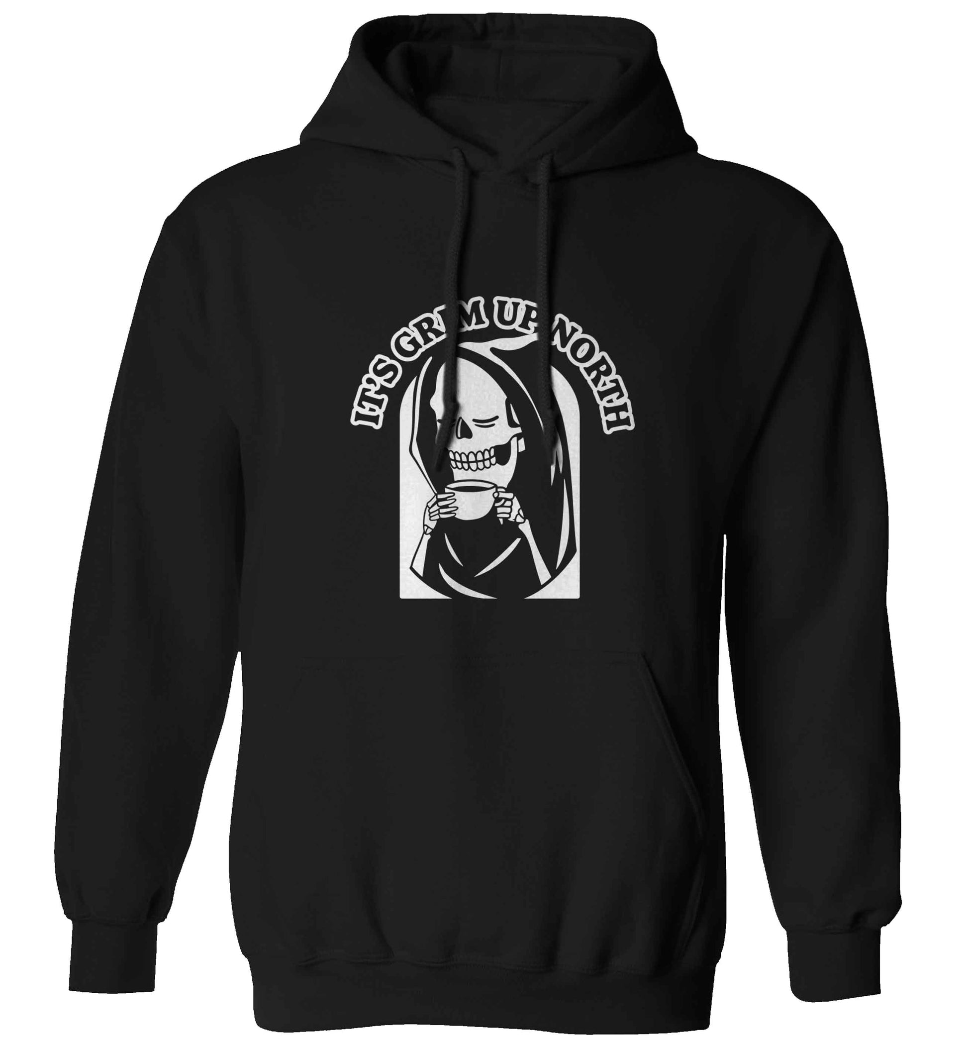 It's grim up North adults unisex black hoodie 2XL