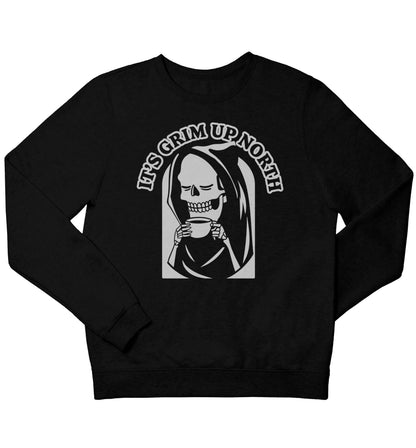 It's grim up North children's black sweater 12-13 Years